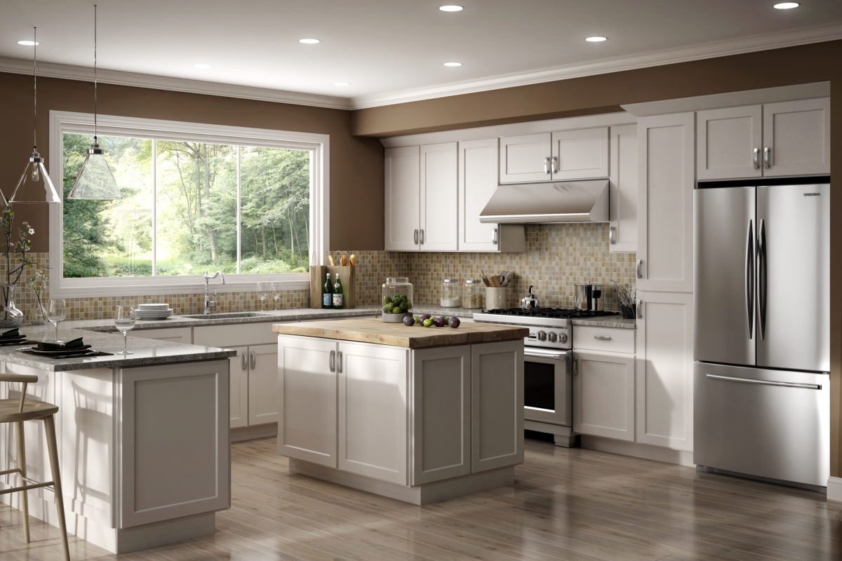 CNC Cabinetry Country Luxor White - Kitchen Cabinets & Tiles, NJ | Art ...