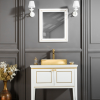 MANHATTAN  48" ANTHRACITE GOLD BATHROOM VANITY