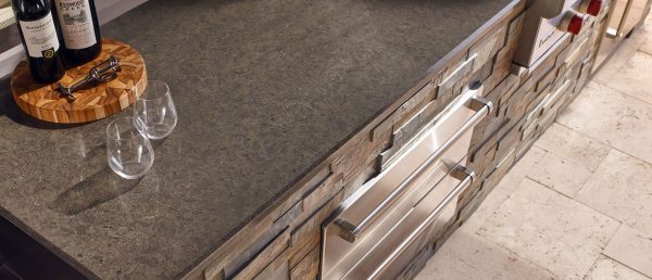 Babylon Gray Concrete Quartz Countertop