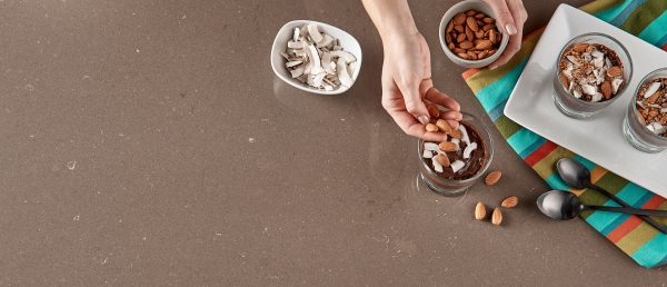 Fossil Brown Quartz Countertop