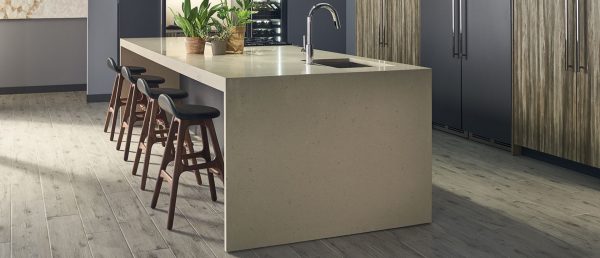 Fossil Taupe Quartz Countertop