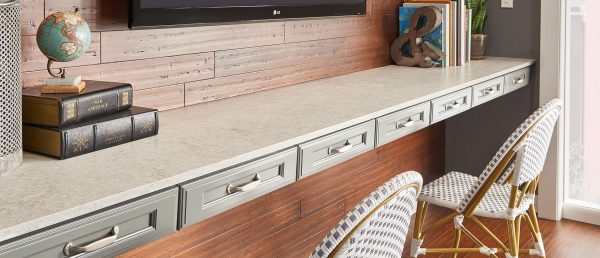 Gray Lagoon Concrete Quartz Countertop