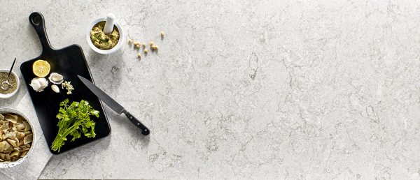 Gray Lagoon Concrete Quartz Countertop