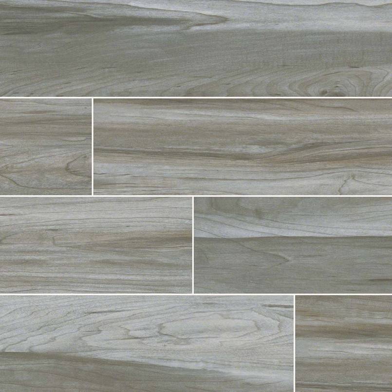 Grey Carolina Timber Ceramic Wood Tile Flooring Kitchen Cabinets