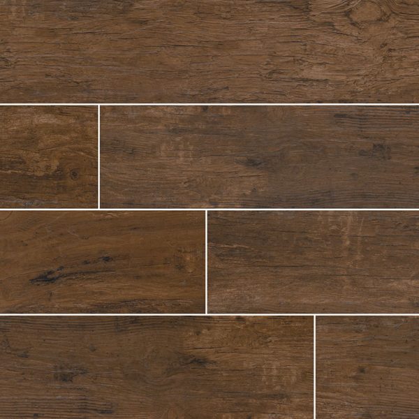 Mahogany Redwood Porcelain Wood Look Tile