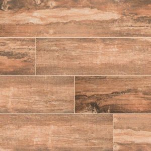 Red Salvage Porcelain Wood Tile