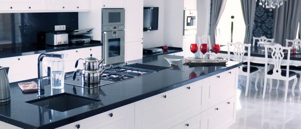 Sparkling Black Quartz Countertop