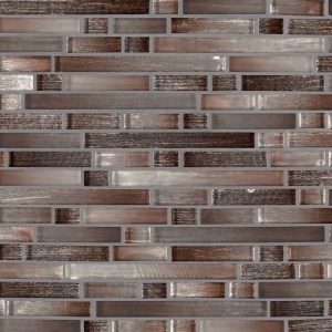 Akaya Copper Interlocking 8mm Glass Backsplash Tile