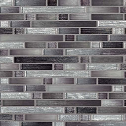 Akaya Nero Interlocking 8mm Glass Tile