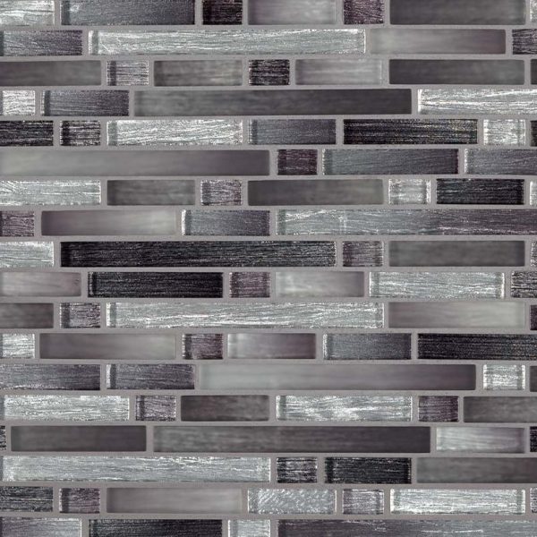 Akaya Nero Interlocking 8mm Glass Backsplash Tile