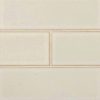 Antique White Elongated Hexagon 8mm