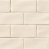 Antique White Subway Tile Glazed Handcrafted 4x12