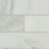 Arabescato Carrara with Black Marble Basketweave Tile Pattern