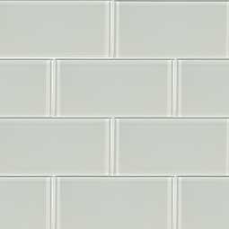 Arctic Ice 3x6x8mm Glass Subway Tile