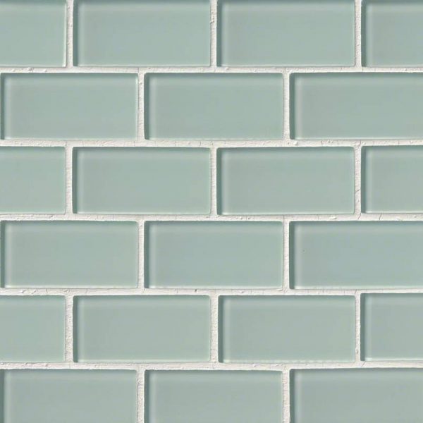 Arctic Ice Glass Subway Backsplash Tile 2x4