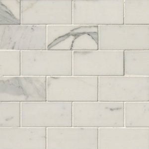 Calacatta Gold 2x4 Polished Marble Backsplash