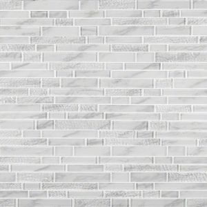 Calypso interlocking Pattern 8mm Glass Backsplash Tile