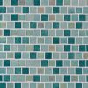 Carribean Mermaid 1x1x4mm Staggered  Glass Tile