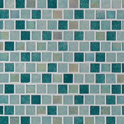 Carribean Jade 1x1x4mm Staggered  Glass Tile