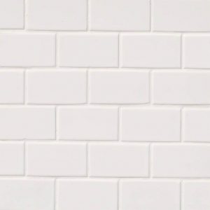 Domino White Glossy Subway Tile 2x4
