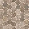 Desert Sunset Opaque/Iridescent Glass 3/4x3/4x4MM in 12x12 Mesh Glass Tile