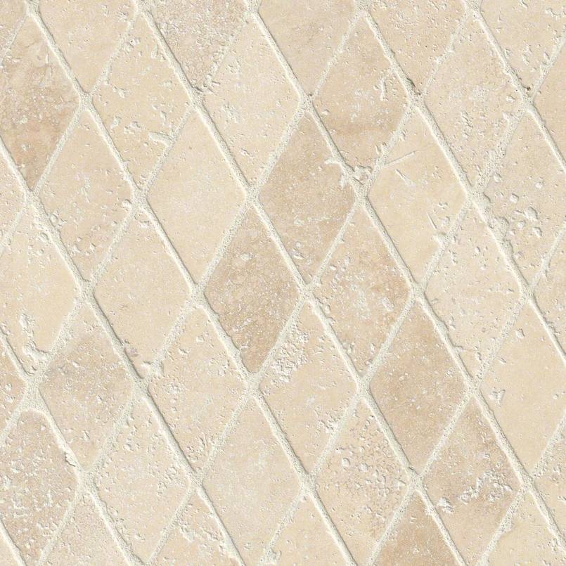 Durango Cream Rhomboids Backsplash Tile, Cream Backsplash Tile
