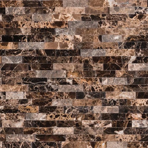 Emperador Splitface Peel and Stick Backsplash