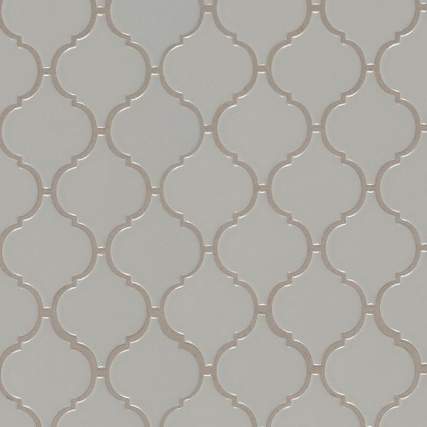 Gray Glossy Arabesque Mosaic