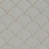 Gray Glossy Arabesque Mosaic