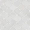 Greecian White Basketweave Pattern Polished Tile