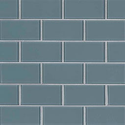 Harbor Gray Subway 2x4x8mm Glass Tile