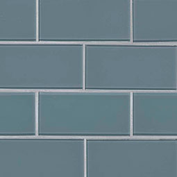 Harbor Gray Subway Tile 3x6x8mm Glass Tile