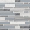 Harbor Gray Subway Tile 4x12x8mm Glass Backsplash Tile