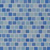 Hawaiian Blue 1x1x4mm Staggered  Glass Backsplash Tile