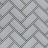 Ice Bevel Subway 2x6x8mm Glass Backsplash Tile