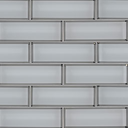 Ice Bevel Subway 2x6x8mm Glass Tile