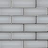 Ice Floe Blend Interlocking Pattern 8mm Glass Backsplash Tile