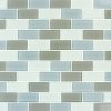 Majestic Ocean Crystallized Glass 1x1x4MM in 12x12 Mesh  Glass Backsplash Tile