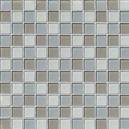 Majestic Ocean Crystallized Glass 1x1x4MM in 12x12 Mesh  Glass Tile
