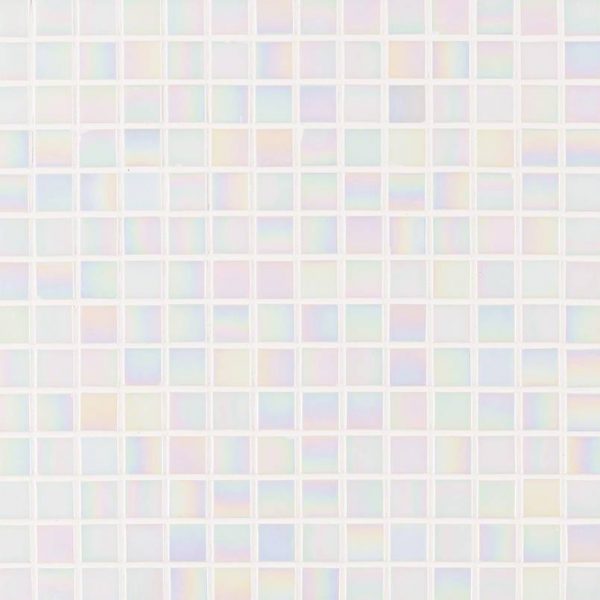 Mediterranean Pearl Mediterranean Glass 3/4x3/4x4MM in 12x12 Mesh Glass Backsplash Tile