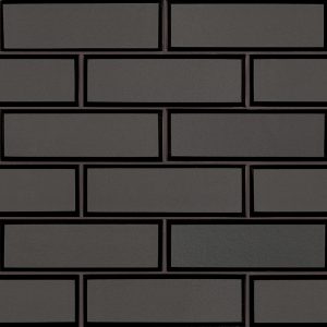 Metallic Gray Bevel Subway 8mm Glass Backsplash Tile