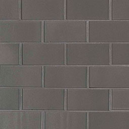 Metallic Gray Subway 2x4x8mm Glass Tile