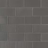 Metallic Gray Herringbone 8mm Glass Backsplash Tile