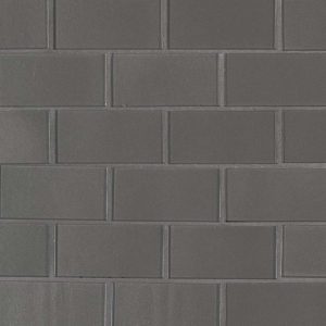 Metallic Gray Subway 2x4x8mm Glass Backsplash Tile