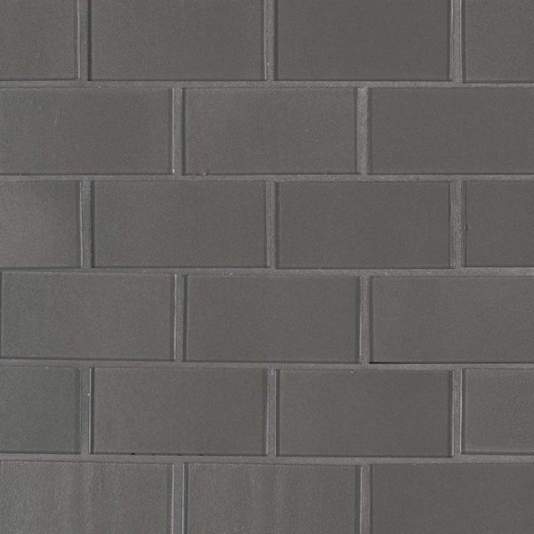 Metallic Gray Subway 2x4x8mm Glass Backsplash Tile