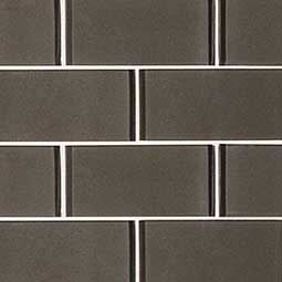 Metallic Gray Subway Tile 3x6 Glass Tile