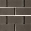 Metallic Gray Subway 2x4x8mm Glass Backsplash Tile