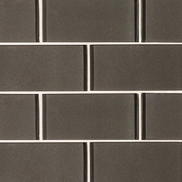Metallic Gray Subway Tile 3x6