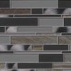 Metallic Gray Subway Tile 3x6