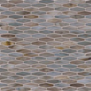 Mochachino Hexagon Pattern 3mm Glass Backsplash Tile